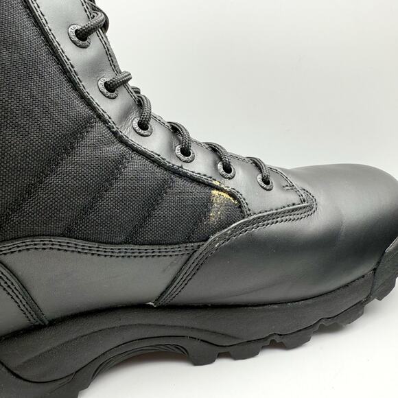 Original SWAT Mens Classic 9\' Lace Up Boots US 16 EU 50 Black Leather EUC main image 14
